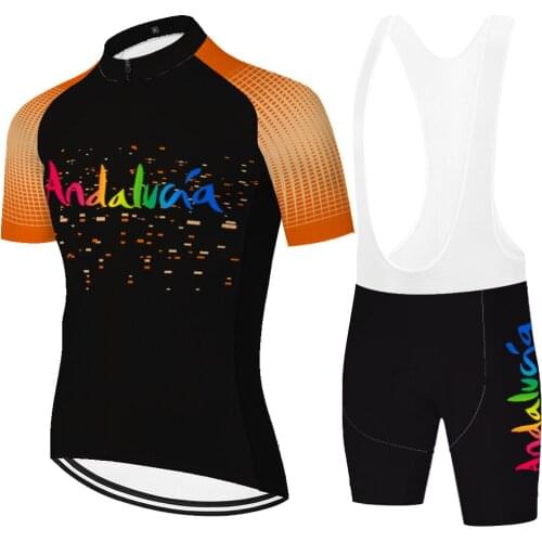 Andalucia Laser Cut Camisa Masculina Ropa Mallot Verano Equipación Camiseta Velo Homme Maillot Ciclismo Uniforme Ciclismo Hombre