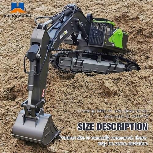 HUINA 593 1/14 RC Excavator Truck Caterpillar Alloy 2.4GHz Radio Controlled Car 22 Channel Construction Vehicle Sound Boys Toy