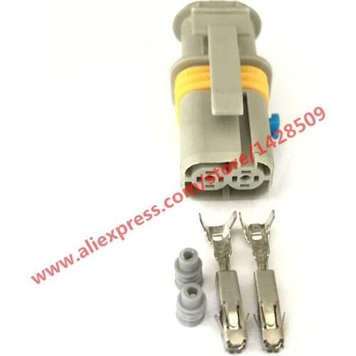 20 Sets 2 Pin/Way Grey 18286000002 Female Automotive Connector Auto Plug Light Socket DJ7028B-1.5-21