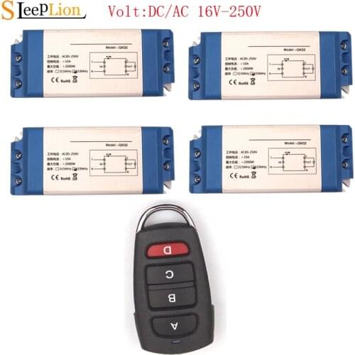 Sleeplion 85-250V Wireless Remote Control Lights Switch On/off for Lamps Fans Wide Volt Appliances 16V-48V 110V 220V ON/OFF Kit