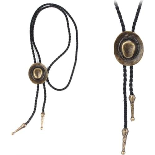 Bolo Tie Bronze Bolo Tips Kit Cowboy Hat Cap Necklace Indian Accessory