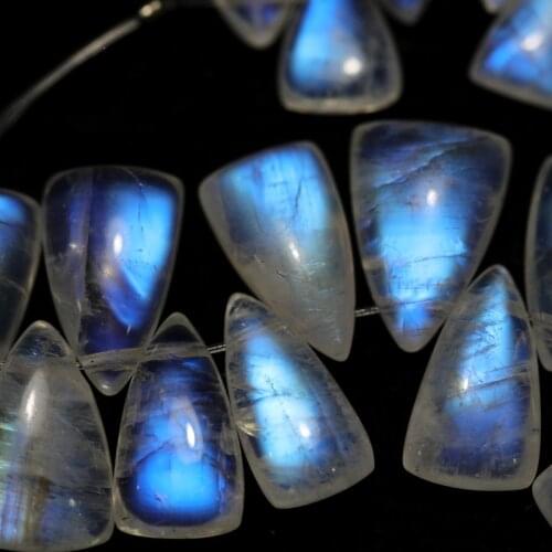 AA loose beads white blue rainbow moonstone for DIY jewelry making 16CM FPPJ wholesalenature