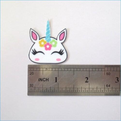 300 Girl 1.75" A- Unicorn Lo Sur Dol Rainbow Baby Cloth Patch Wholesale