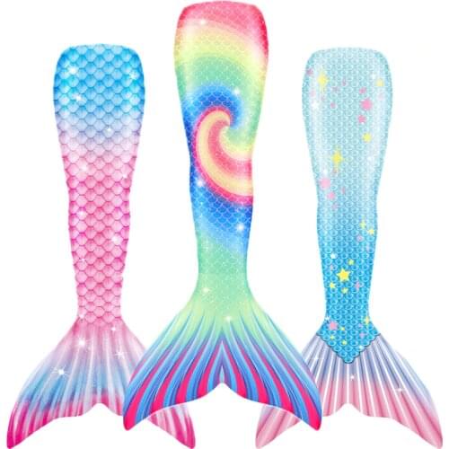 Adult Kids Mermaid Tail Swimsuit Cosplay Little Mermaid Costume Women Girls Zeemeerminstaart Mermaid Tails Swimwear No Monofin