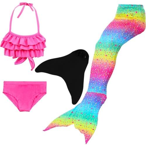 Girls Mermaid Tails Bra Shorts Dress Monofin Swimsuit Cosplay Kids Children Mermaid Tail Swimming Wear Flipper Costume Clothing