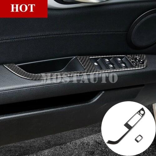 For BMW Z4 E89 Carbon Fiber Car Door Armrest Window Switch Trim Cover 2009-2016 2pcs Car Accessories Interior Car Decor Car Trim