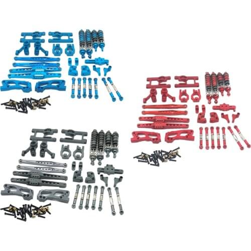 Pack of 28 RC Metal Front Shock Absorber Damper Link Rod Linkages Rear Main Beams Spare Parts for Wltoys 12428 12423 DIY Accs