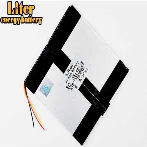 3.7V 7500mAh 35113134 Polymer lithium ion / Li-ion battery for POWER BANK tablet pc mp4 cell phone speaker