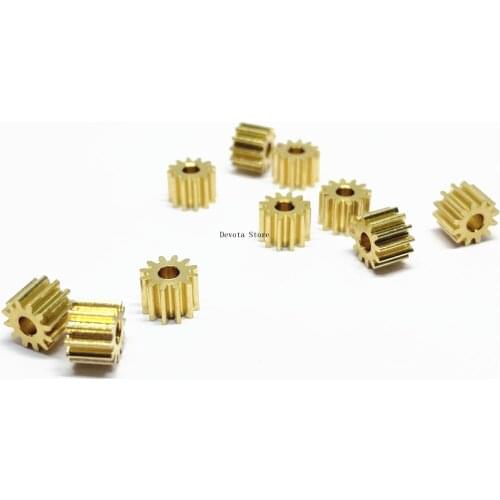 10X 0.4M 12T small copper gear 1.5 2 mm diameter For Toys car RC aircraft GEAR