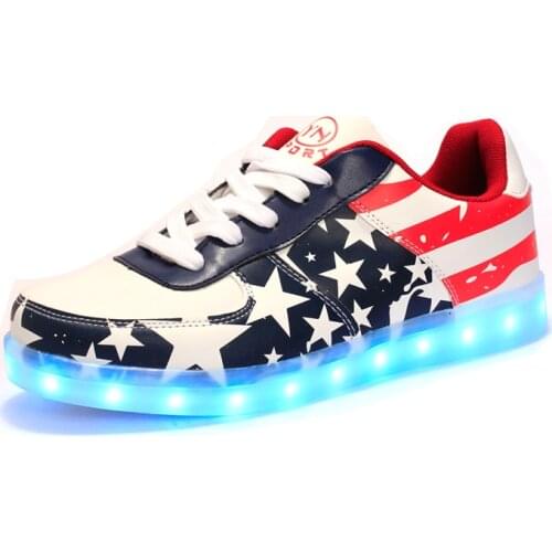 LED Light Shoes Spring And Autumn Men Casual Shoes For Adults unisex USB Charging Luminous Shoes Lace Up For Lovers c256 15