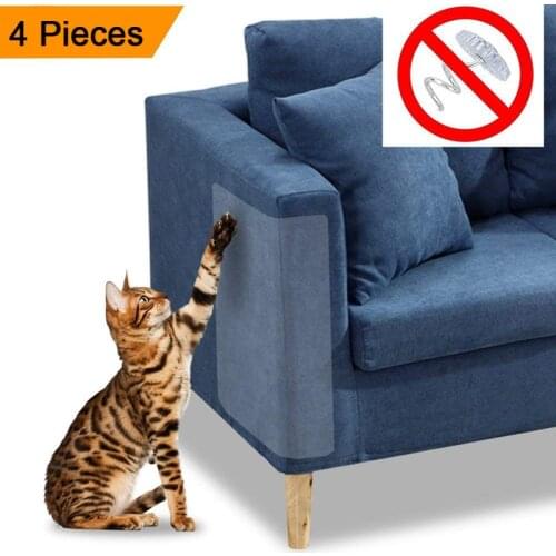 4pcs Cat scratch Couch guard claw protector self-adhesie protect pad cat scratching furniture for leather chair recliner protect