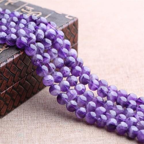 Natural Multi-Tones Amethyst Beads 6mm-16mm NOT Dyed Smooth Polished Round 15 Inch Strand ZJ27