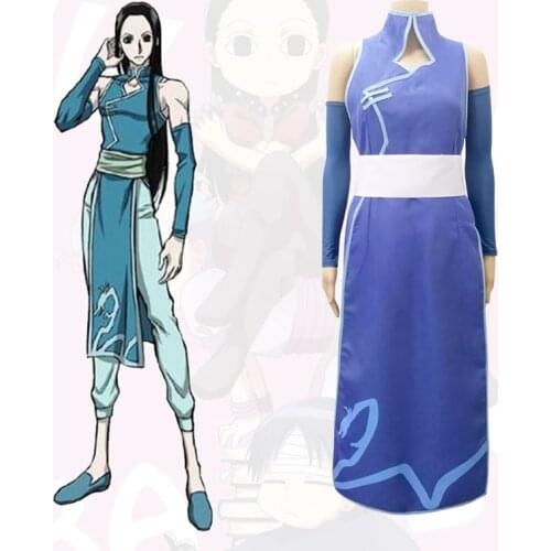 2020 New Anime Hunter X Hunter Illumi Zoldyck Irumi Zorudikku Cosplay Costume top+pant+sleeves Halloween Clothing Suits Sets