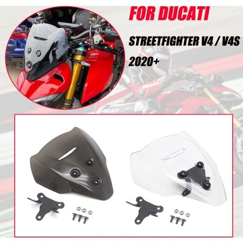 New Motorcycle Accessories Windscreen Windshield Viser Baffle VIsor Wind Deflectors For DUCATI Streetfighter V4 V4S 2020 2021