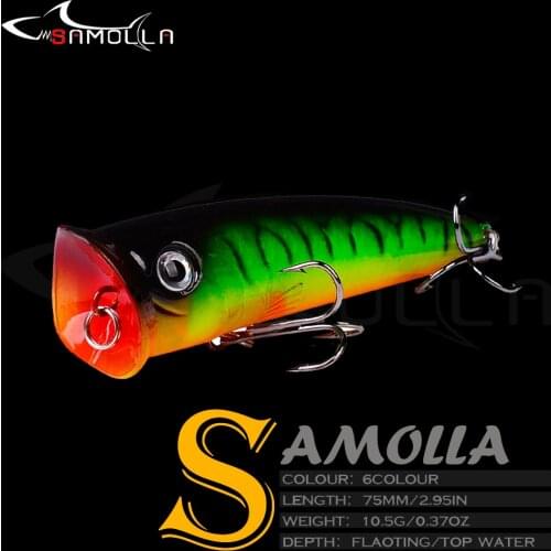 New Fishing Lure Popper Floating Water Bait Weight10.5g Bionic Mino Baits Isca Artificial Lures Hard Hooks Peche Pike Fish Goods