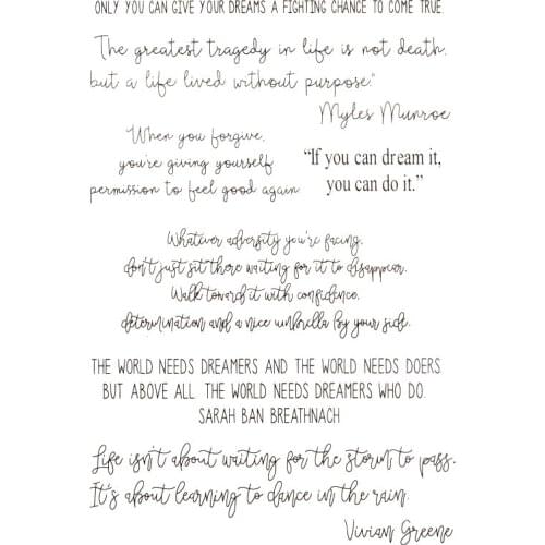 Clear Stamp Only You Can Give Your Dreams Scrapbooking Material HOOK Photo Cards Account Rubber Stamper Transparent Stamp SelloS