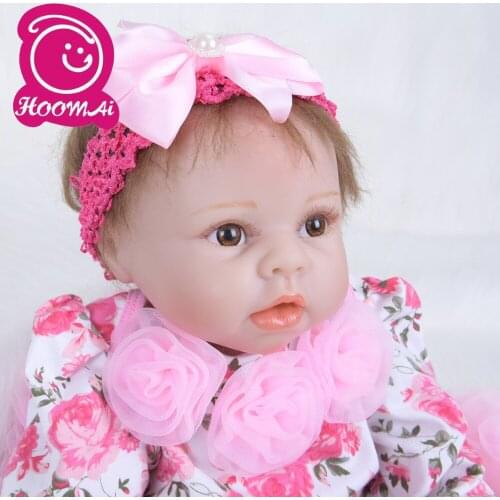 Real Lifelike Reborn Baby Doll 22 Inch Princess Girl Babies Cloth Body Newborn Doll Toy With Curved Mohair Kids Playmate