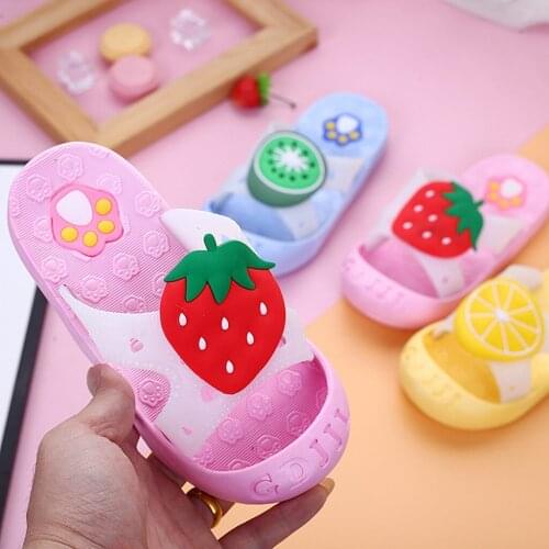 Children Infant Kids Baby Girls Boys Cute Fruit Paw Beach Slipper Sandals Shoes kids home Indoor Slippers Beach Swimming shoes