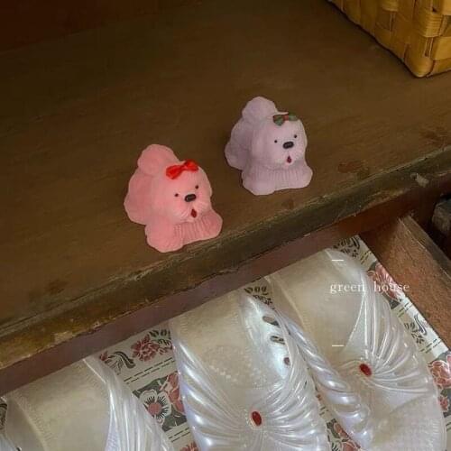 Retro Little Dog Flocking Jewelry Box Ring Box Gift Jewelry Storage Box Decoration Small Items