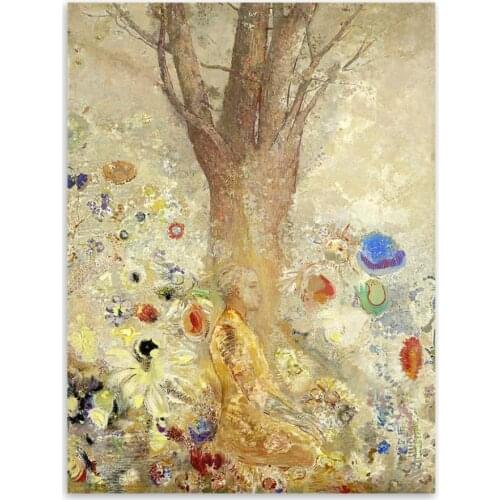 Symbolism Art Famous Canvas Wall Painting Zen Buddha by Odilon Redon Home Decor Oil Painting on Canvas by Hand High Quality