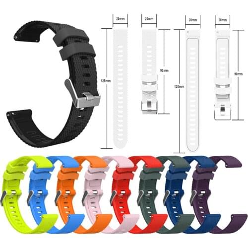 Replacement Wristband Bracelet Silicone Watch Band for Samsung Galaxy Watch 42mm for Huawei 2 for Garmin Forerunner 245/645
