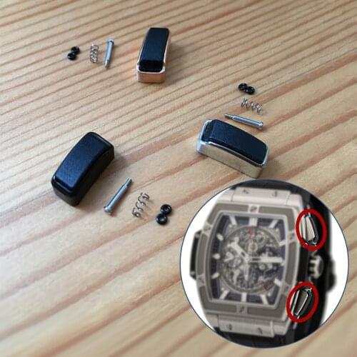 Steel button pusher for Hublot Big Bang 45mm automatic watch