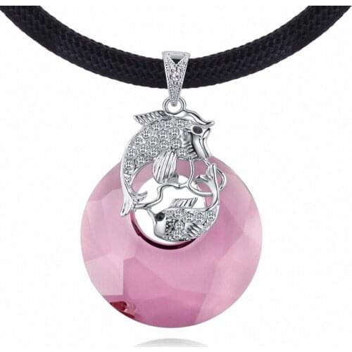 TRACYSWING 3 Colors Real Rose Gold Color Austrian Crystals Sweater pendant necklace for women monkey style #TW132382