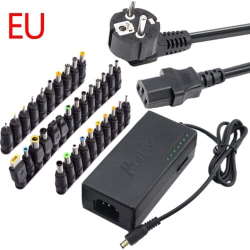 96W Laptop Power Adapter and Tips Universal Notebook Computer Adjustable Portable Power Adapter Set US/EU Plug