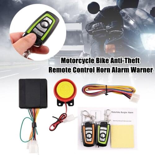 Waterproof Motorcycle Bike Anti-Theft Security Alarm System Remote Control Horn Alarm Warners Car Styling