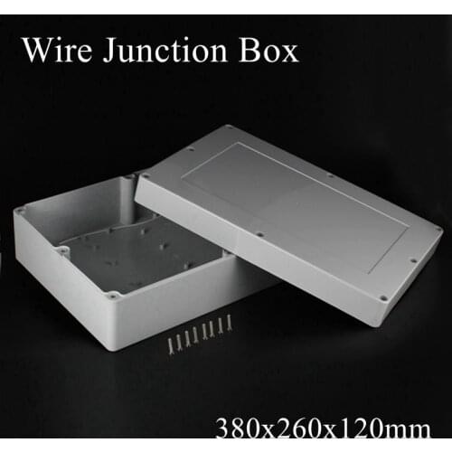 380x260x120mm ABS IP65 Waterproof Plastic Wire Junction Box Distribution Enclosure Project Case Electronic Terminal Instrument