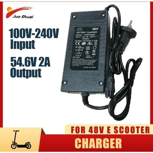 48V Battery Charger for X48 Electric Scooter AC 100-240V for 18650 Lithium Battery Charging 1.8A Rechargeable Li-Ion EU US Plug