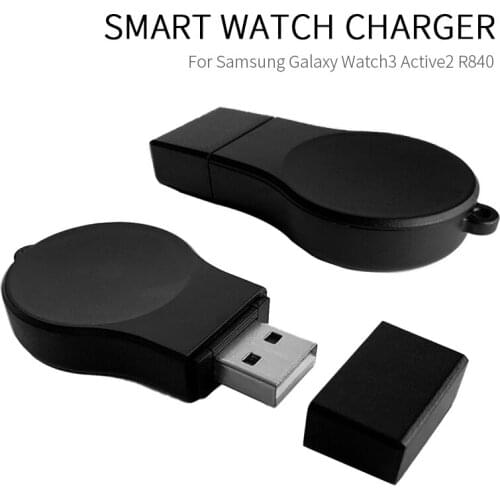 Smart watch charger Mini Portable Wireless Charger Dock Adapter Portable USB Charging Cradle for Samsung Galaxy watch3 active2