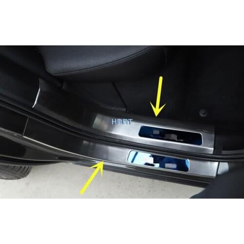For VOLVO XC60 2018-2021 Stainless Steel Door Sill Protectors Scuff Plate Welcome Pedal Threshold Pads Trim Automotive trim