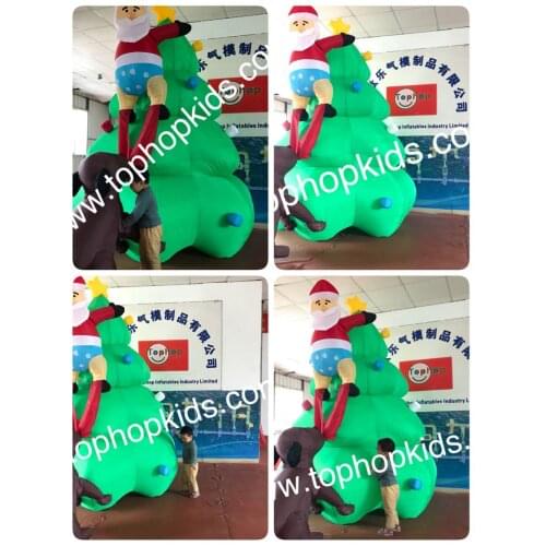 10ft wholesale inflatable Christmas tree with dog combo parts halloween party decoration 420D Oxford free shipping