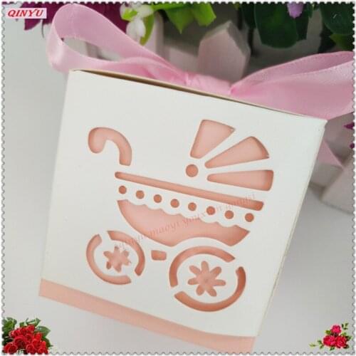10PCS Cute Candy Box baby cart Paper Gift Boxes Decoration For Kids Birthday Party DIY Baby Shower Supplies 7Z