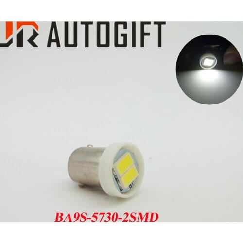100pc White Bulbs BA9S BAX9S BAY9S T4W H6W H21W Led 12V 24V Car LED 5730 2 SMD LED Interior Bulbs Reading Light Car Light Sourse