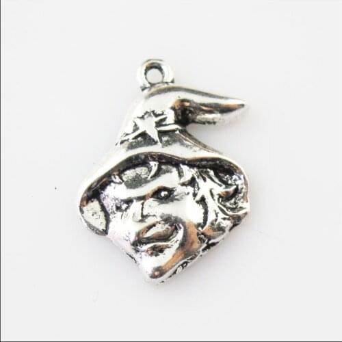 18 New Halloween Star Witch Tibetan Silver Tone Charms Pendants 17x23mm