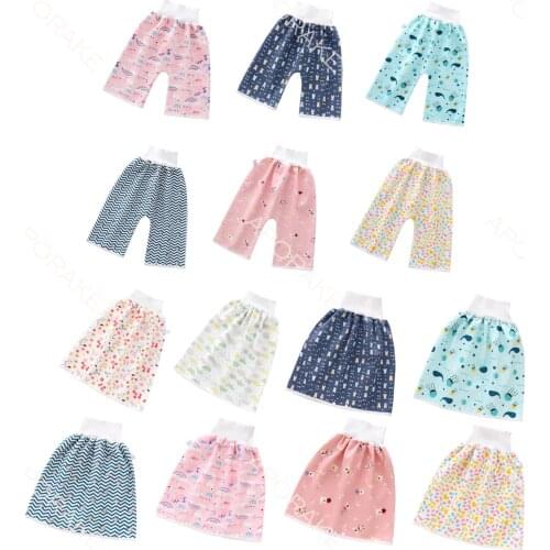2020 0-12Y Kids Skirt/Pants Cartoon Floral Print High Waist Diaper Skirt Diaper Pants for Girls and Boys