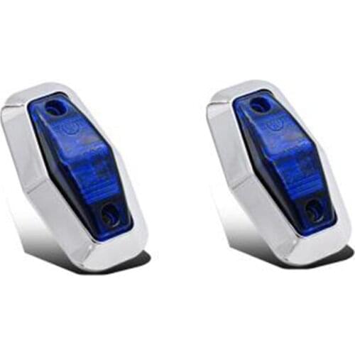 2LED Car Side Marker Light RV Turn Signal Lamp Waterproof Blue Strobe Light Camper Accessories For Truck Trailer Caravan Lorry