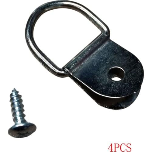 4PCS Car Luggage Net Vehicle Trunk Hook Clasps Fixed Installation Auto Hook Automobile Hanger 3x3CM Metal