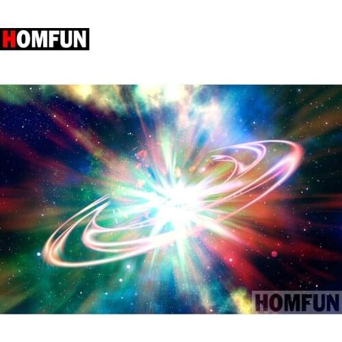 HOMFUN Full Square/Round Drill 5D DIY Diamond Painting "Colored starry sky" 3D Diamond Embroidery Cross Stitch Home Decor A19054