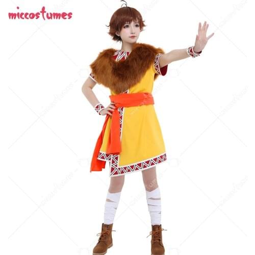 Anime Kingdom Ka Ryo Ten Cosplay Costume with Straw Poncho for Women cosplay costumes