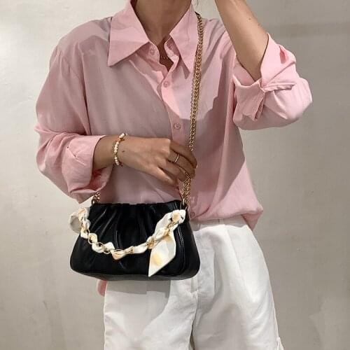 CGCBAG 2021 Luxury Designe Messenger Bag Female PU Leather Chain Shoulder Bag Korean Style Simple Travel Handbag Underarm Bag
