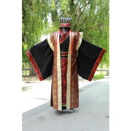 Ancient kungfu uniforms chinese traditional men clothing tang costumes dragon ancient emperor suits cosplay costume