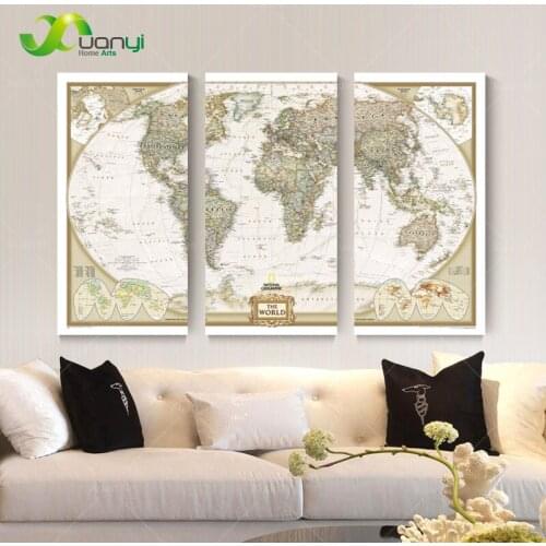 World Map Canvas Oil Painting Wall Art Cuadros Home Decor Wall Pictures For Living Room Abstract Prints Unframed PR1244