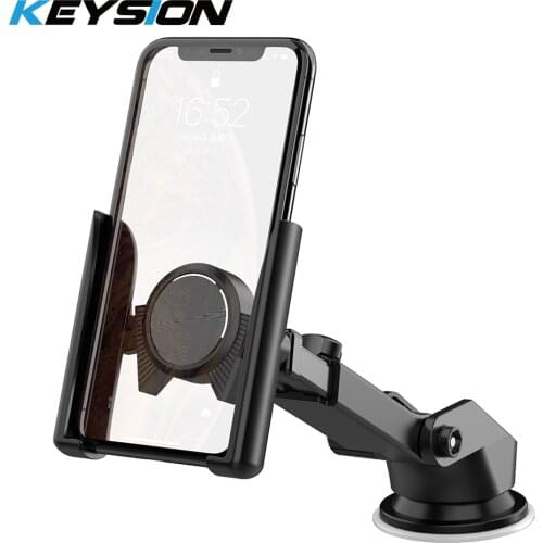 KEYSION long section Gravity sensing Car Phone Holder For iPhone XS Max Windshield Mount Phone Stand for Samsung Xiaomi Huawei