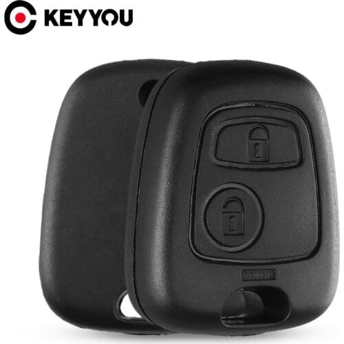 KEYYOU 2 Button For Citroen C1 C2 C3 C4 XSARA Picasso For Peugeot 307 107 207 407 Remote Key Car Key Fob Case Shell Cover