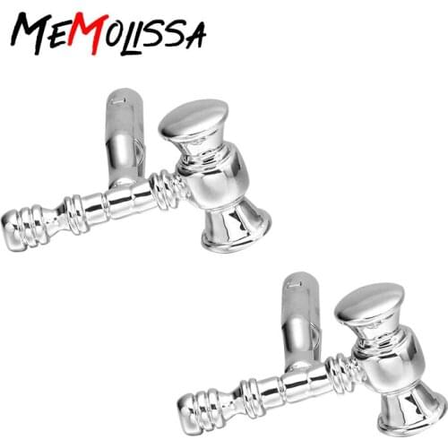 MeMolissa Gavel Cufflinks Silvery Copper Hammer Design Best Gift For Mens Suit Shirt Sleeve Cuff Links Wholesale&Retail