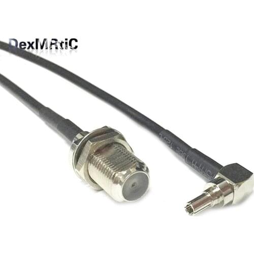 3G HUAWEI Modem Cable CRC9 Right Angle to F female Jack Pigtail Adapter RG174 Wholesale 20CM/50CM/1M
