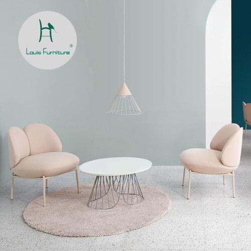Louis fashion Living Room Sofas Small round collar chair bedroom small balcony backrest